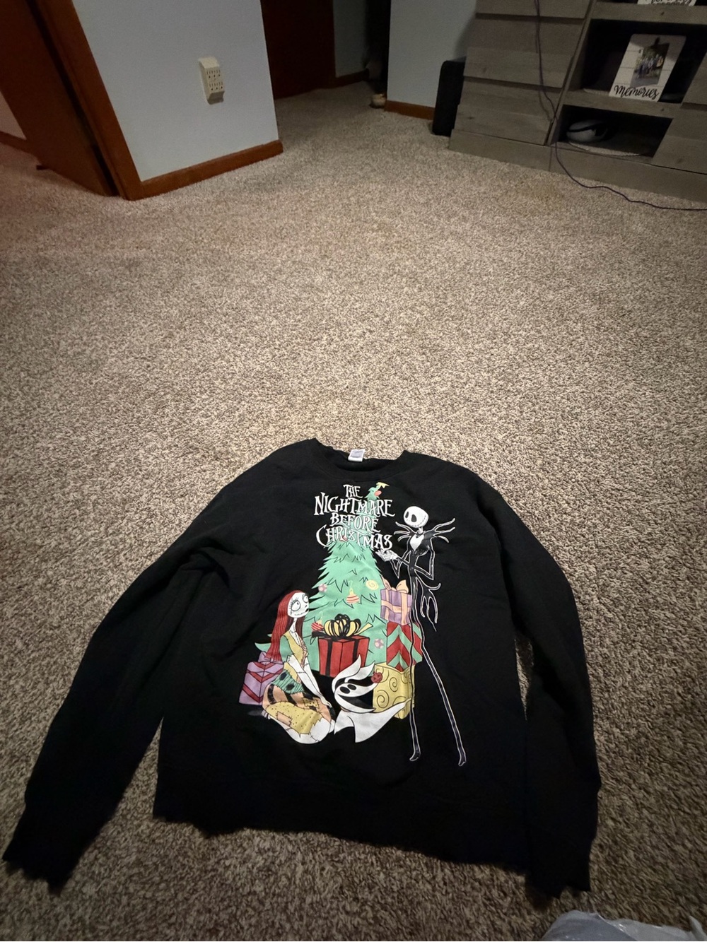 The Nightmare Before Christmas Black Graphic Crewneck Sweater